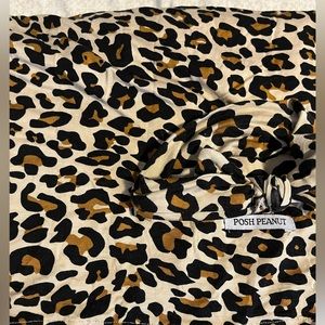 Posh Peanut Bamboo Swaddle and Headband Lana Cheetah Print 44”x44”